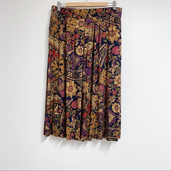 Vintage retro floral skirt - Picture 3 of 10